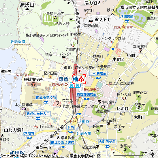 鎌倉支店付近の地図
